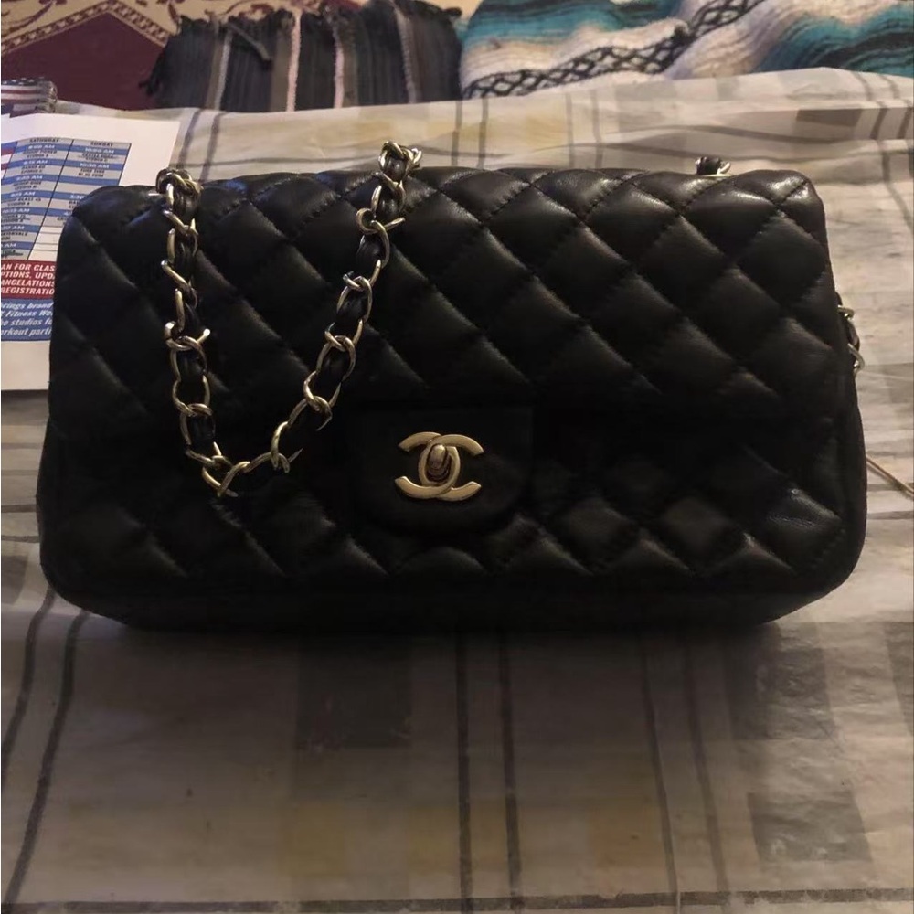 COPY - Chanel Black Quilted Leather Bag